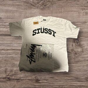 Stüssy Arch Logo Graphic Tee White Size Large